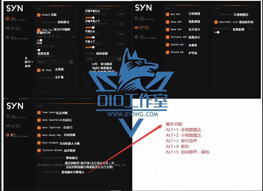 APEX【SynRemastered】暴力无扩散静默追踪自动拾取追踪手雷过直播